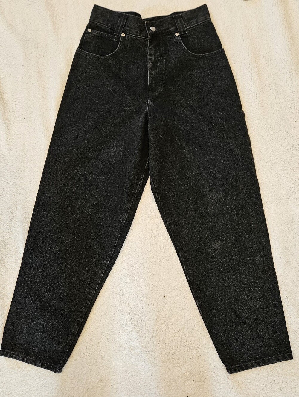 GUESS Black Denim Jeans 4/6 High Rise Straight Leg Retro 90's